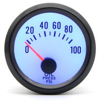 Gauge De RPM Y Tensión Con LED Azul En Caja Negra 2''52mm Para Medición De Temperatura De Aceite Y Presión De Aceite ABS Metálico - details 9