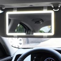 Espejo De Maquillaje Para Coche Con 3 Modos De Luz Y 60 LEDs Espejo De Vestíbulo Recargable ABS Aluminio Para Interiores De Coche - details 14