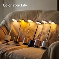 Lámpara De Mesa Moderna LED Recargable Táctil Con 3 Colores Para Decoración De Habitación Restaurante Bar Lámpara Atmosférica - details 0