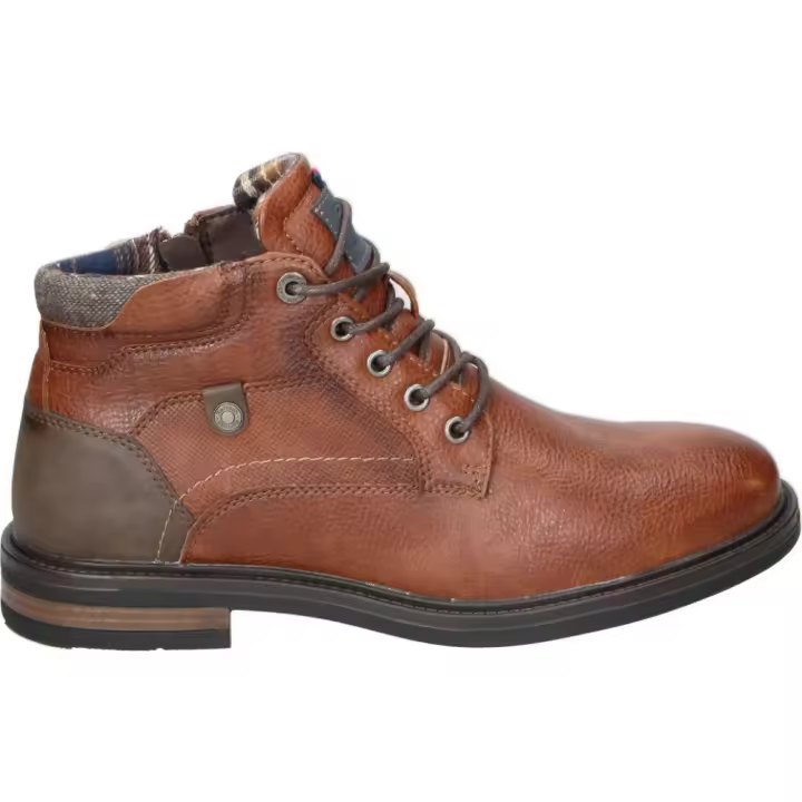 REFRESH | Botas Casual Refresh para Hombre – Botines en Color Camel con Detalles – Botas con Cordones y Cremallera – Máximo Ajuste – Cómodas y Versátiles – Estilo Casual – Modelo 172895 - 1