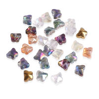 50 Pcs Pendientes De Mariposa De Cristal De Vidrio Pintado En Color 8mm Para Creación De Joyería Pulseras Accesorios DIY - details 2