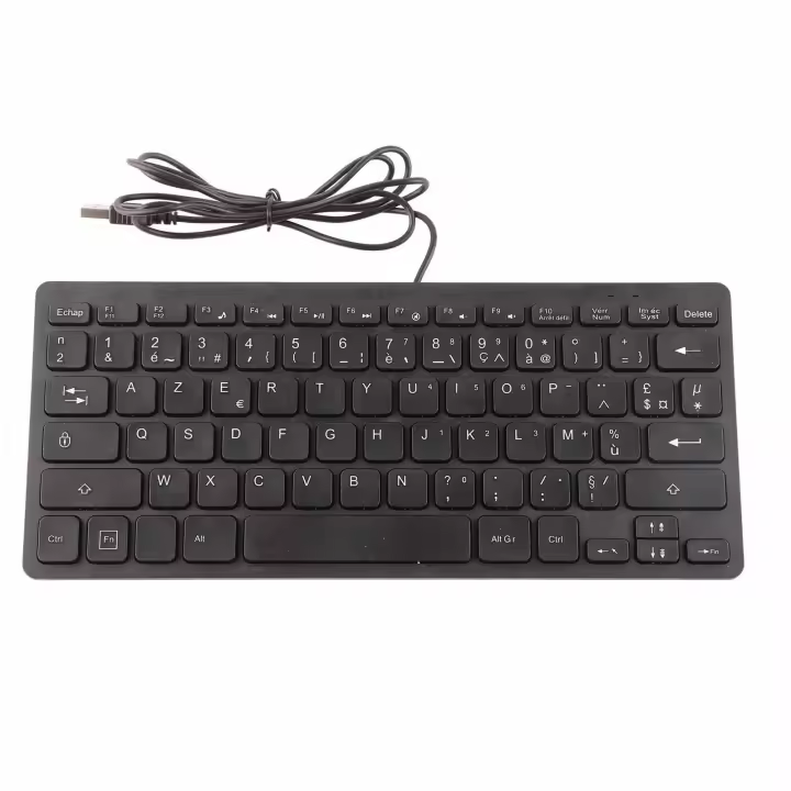 Teclado De Computadora 78 Teclas Ultradelgado Con Cable Mini USB Para Desktop Interfaz De Teclado Pequeño Idioma USB - 1