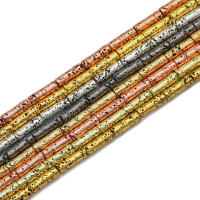 Cuentas De Espaciador De Lava Natural En Color Rosa Oro 13x4mm Redondas Para Fabricación De Joyas Pulseras DIY Plata De Bronce - details 3