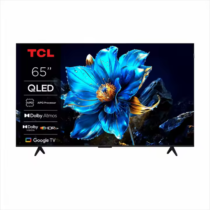 TCL - Televisión 65T8C de 65 pulgadas 4K UHD QLED con HDR10, Dolby Vision y Google TV, 144 Hz y 1000 nits - 1
