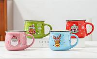 Taza De Cerámica De 350ML Para Regalo De Navidad Con Diseño De Santa Y Ciervo Taza De Café Para Oficina Y Hogar Taza De Leche Taza De Té - details 1