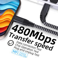 Cable Lightning a USB C LAlHONEN MFi Certificado Para iPhone 14 13 12 11 XS XR X 1m 2m 3m 10ft Carga Rápida 8-Pin Braided Material - details 4