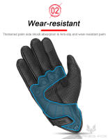 Guantes De Motociclista Retro De Verano Para Hombres Y Mujeres En Cuero Perforado Con Dedos Complejos Para Motocross Equipamiento De Moto M-XXL - details 19