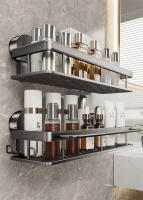 Estante De Baño De Succión Sin Perforar Organizador De Pared Para Ducha Y Lavabo Soporte Para Shampoo De Aluminio Espacial Gris Armario De Baño - details 2