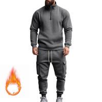Conjunto Deportivo Casual Para Hombres Verano Otoño Invierno Con Cierre De Cremallera Y Veludo Tejido De Poliéster Talla S a XXXL - details 166