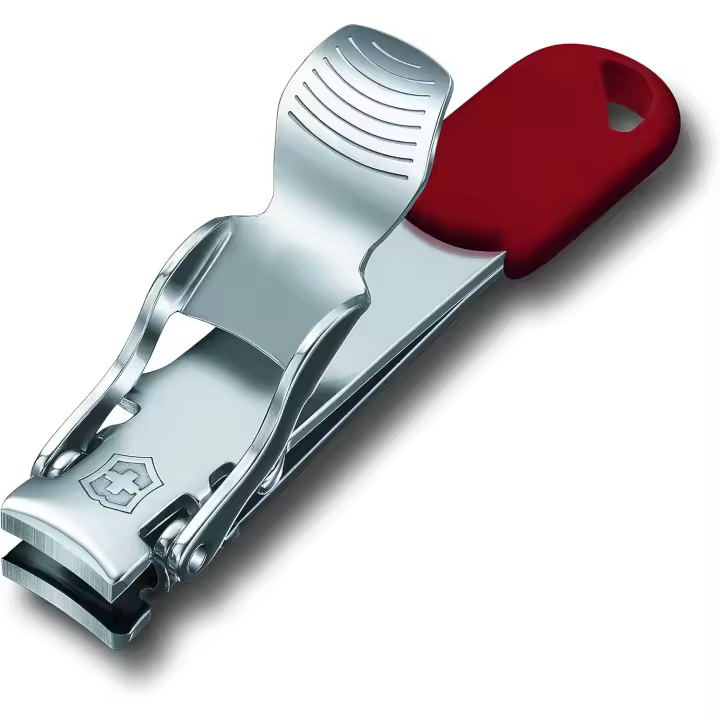 Tijeras para uñas (2 funciones, tijeras para uñas, lazo de sujeción) acero inoxidable, rojo - 1