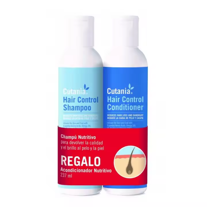 PACK CUTANIA HAIR CONTROL CHAMPU+CONDITIONER 237ML VETNOVA - 1