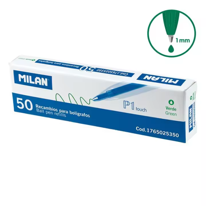 MILAN Caja 50 Minas de Recambio P1 Touch Verde - 1