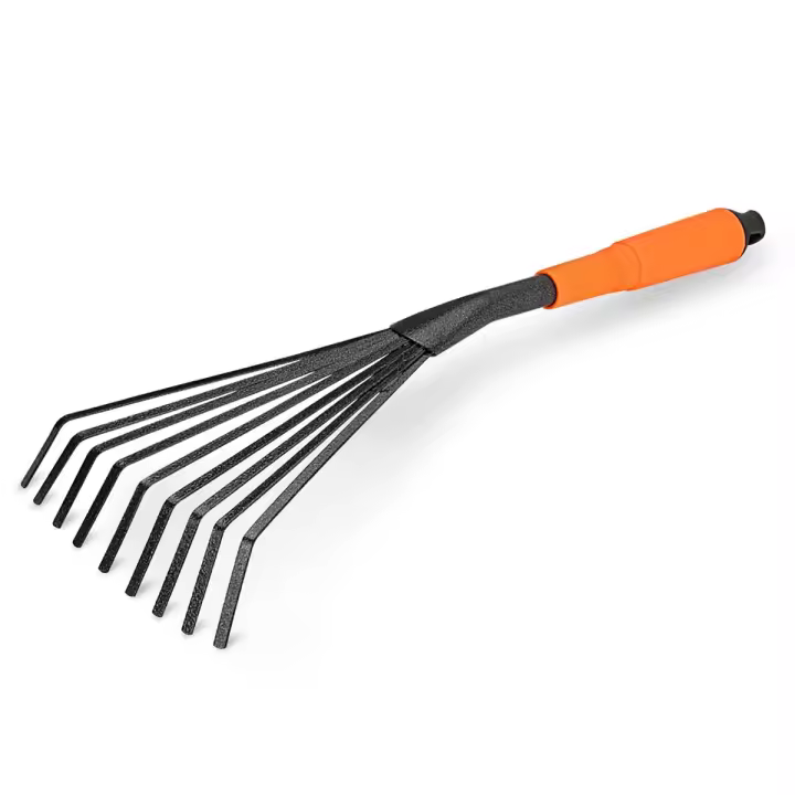 Mini rastrillo de jardín de acero de 16 "9 con mango ergonómico cómodo resistente a la oxidación - Herramientas de jardinería profesionales - 1