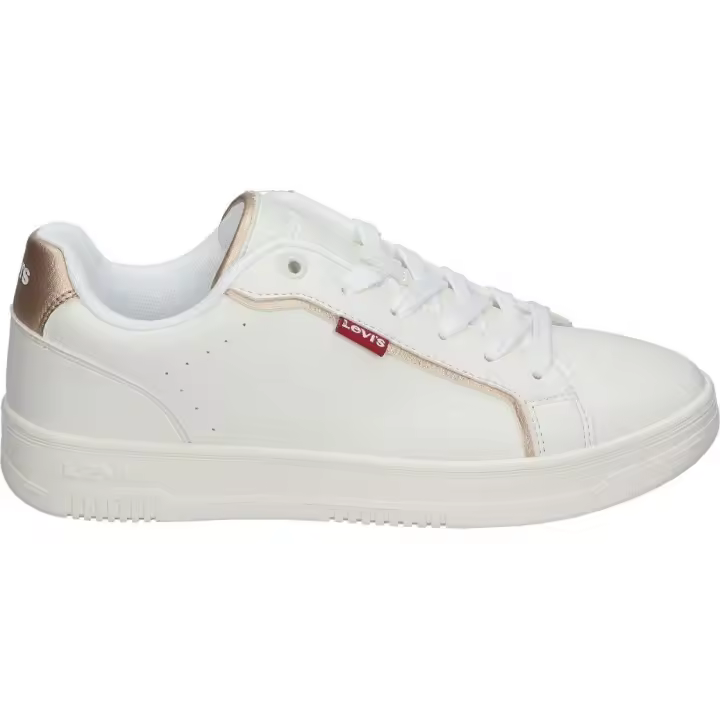 LEVI'S | Zapatilla Baja LEVI’S CARRIE PU para Mujer – Zapatilla en Color Blanco con Detalles – Sneaker con Cierre de Cordones – Estilo Casual – Cómodas y de Alta Calidad - 1
