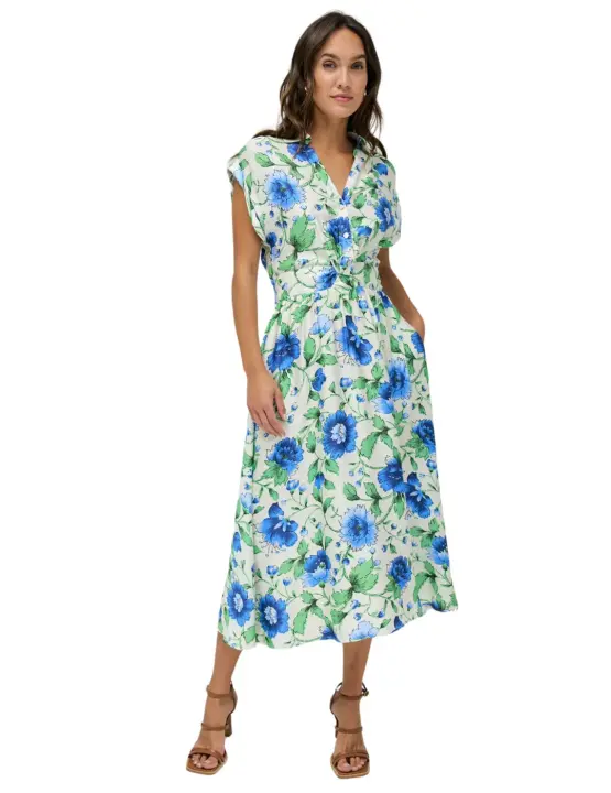 Vestido Midi Camisero Salsa Jeans Estampado - 1