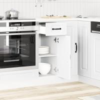 vidaXL Mueble bajo de cocina Kalmar madera de ingeniería en color Gris hormigón/Negro/Roble artisan y más | almacenamiento funcional diseño moderno para baño dormitorio sala - details 8