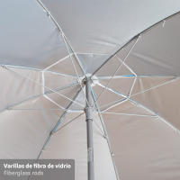 Aktive Sombrilla playa antiviento, 240 cm, con 8 varillas de fibra de vidrio, protección UV50, mástil inclinable y regulable, ventilación superior y bolsa de transporte - details 4