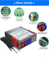 Controlador De Temperatura Digital Doble Termostato Termoregulador Incubador Relé LED 12V24V 220V Calentador Refrescador Doble Probar STC-3008 - details 5