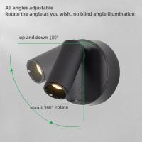 Lámpara De Lectura LED Recargable USB Con Base Magnética Y Tipo-C Para Dormitorio Luz De Pared Dimmable Para Habitación Moderna - details 7