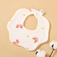 Babero Para Bebé De 6 Capas De Algodón Con Estampado De Pétalos Toalla De Crepe Para Recién Nacidos Y Niños Pequeños Suave Y Cómodo - details 1