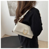 Bolso De Hombro Para Mujer En Cuero PU Textura De Cocodrilo Con Correa De Cordón Moda Bolso Cruzado Diseñador Regalo Versátil - details 0