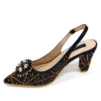 Sandalias De Fiesta Verdes Con Zapatos De Tacón Alto Y Bolso De Venus Chan Estilo INS Punta Redonda Brillante Elegantes Para Mujer - details 45