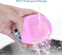 Cepillo de limpieza facial, cepillo facial impermeable de silicona blanda eléctrica 3 en 1, cepillo facial vibrante acústico impermeable ipx7 recargable por USB para limpieza profunda, exfoliación suave y masaje - details 4