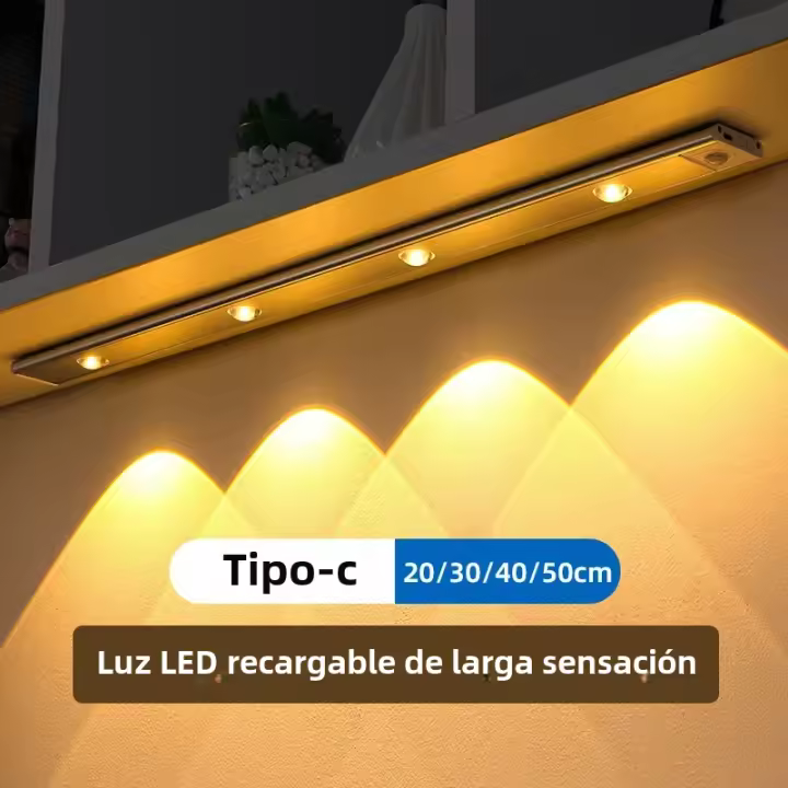 Luz Nocturna LED Con Sensor De Movimiento Ultra Delgada Inalámbrica Para Cocina Armario Dormitorio Iluminación Interior USB Para Refrigerador De Vino - 1