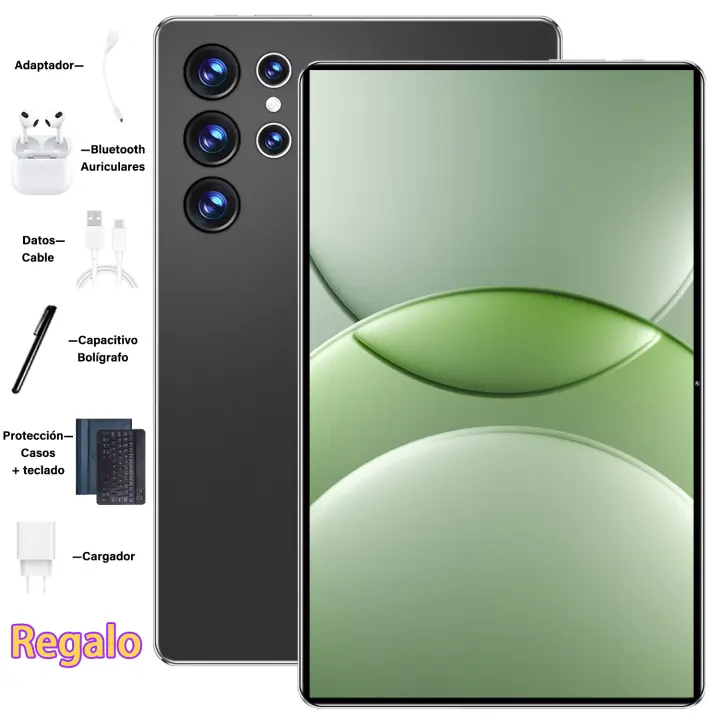 Nueva original nueva tableta 5G 2025 Android de 10,1 pulgadas 13,0 16GB Ram 1tb ROM 5MP 13mp 20000 MA 14 tarjetas dobles de doble espera de red pantalla de alta definición versión global WiFi Bluetooth GPS con teclado para vender tabletas a bajo precio - 1