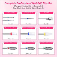 Juego De 10 Piezas De Cortadores De Uñas Para Manicura Cerámica Herramienta Para Eliminar Gel Y Esmalte Compatible Con Taladro - details 1