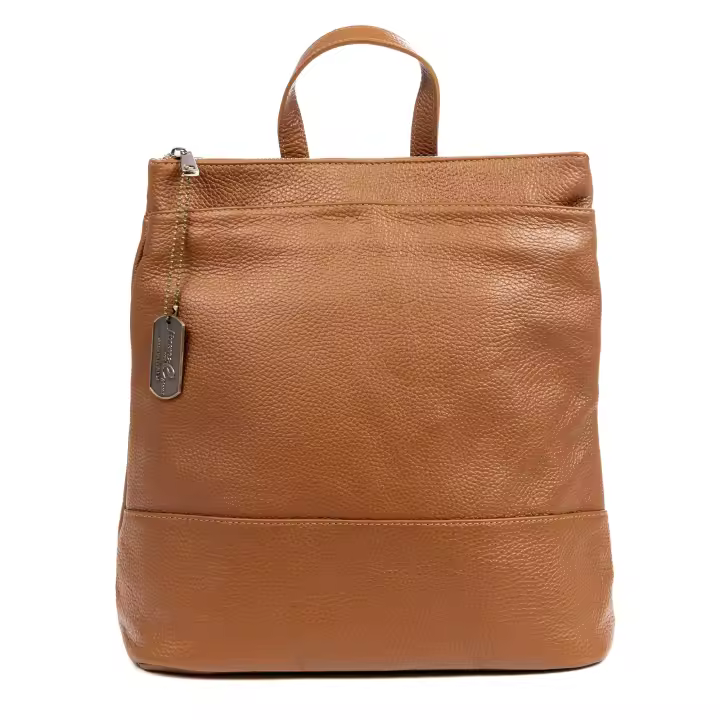 FIRENZE ARTEGIANI. Asigliano bolso mochila de piel auténtica Dollaro. 31,5x14,5x31cm. - 1
