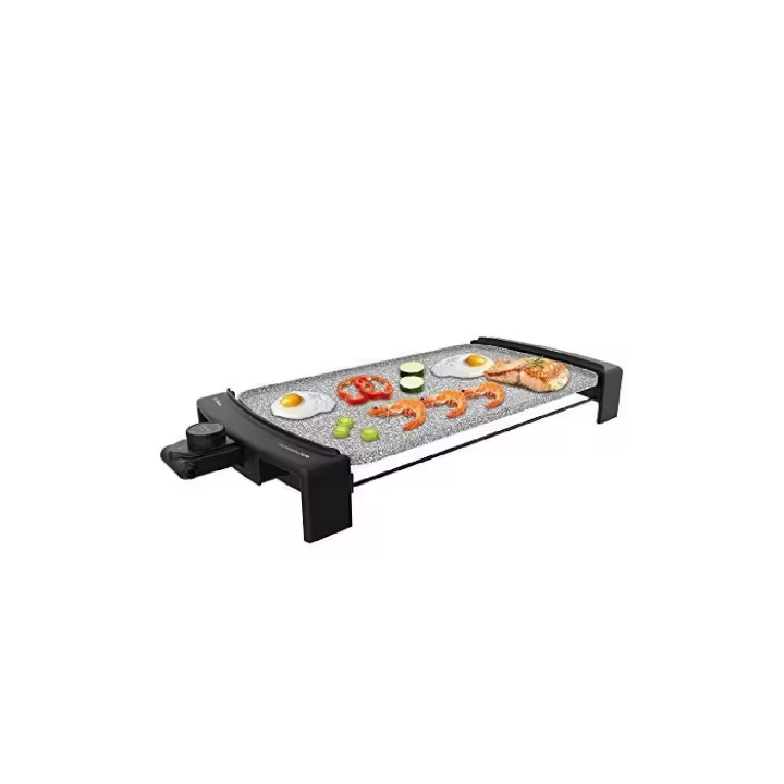 Cecotec 3088 Tasty &Grill 3000 RockWater. Plancha eléctrica de 2600 W Revestimiento de Riedra RockStone Resistencia en Forma de M Termostato Ajustable Piezas Aptas para lavavajillas. - 1