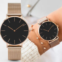 Reloj De Mujer De Lujo En Color Rosa Oro Con Dial De Concha Y Correa De Malla Reloj De Cuarzo Para Damas Moda Casual - details 9