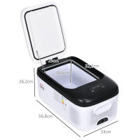 HOMCOM Nevera Compresor Portátil 15L Refrigerador de Coche -20℃-20℃ 12 / 24V DC y 100-240V CA Nevera Eléctrica Silenciosa para Camping Viajes 56,8x33x26,2 cm Blanco - details 2