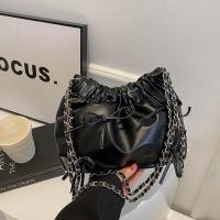 Bolso De Hombro Para Mujer Diseño Pliega Unilateral Cuero PU Bolso De Mano Sencillo Casual Bolso De Buho Pequeño Con Cremallera - details 1