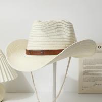 Sombrero De Vaquero Estilo Jazz Amplio Para Hombres Y Mujeres Proteccion Solar Para La Playa Y Verano Con Cuerda De Viento - details 2