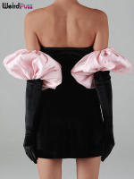Vestido De Veludo Sin Espalda Para Mujer Con Guantes Nublados Bodycon Elástico Romántico Francesa Para Fiesta De Cumpleaños Vacaciones Streetwear - details 31