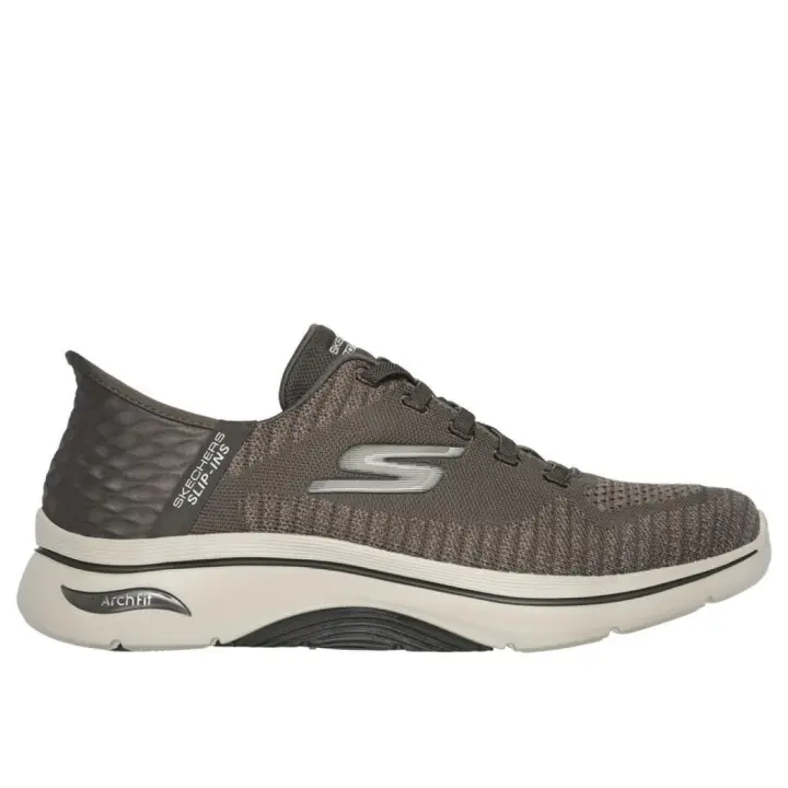 SKECHERS 216601 TPE GO WALK ARCH-FIT 2.0 GRAND SELECT 2 GREY SLIP-INS + ARCH-FIT - Zapatillas para caminar hombre taupe, comodidad y soporte avanzados - 1