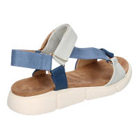 Davinia Shoes Sandalias Planas de Mujer, Comodas y Elegantes, Diseño Moderno con tiras multicolor y Cierre Comodo de Velcro. Shoes&Blues.es AD-3269-Azul - details 2