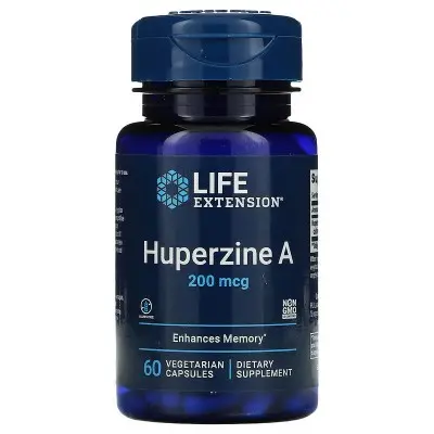 Huperzina A, 200 mcg, 60 cápsulas vegetales de Life Extension - 1