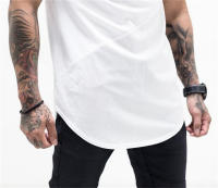 Camiseta De Musculatura Para Hombre Fitness Gym Ropa Deportiva Corta De Algodón Y Malla Estilo Slim Fit Tees Casual Verano - details 4