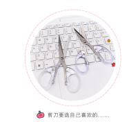 Tijeras De Acero Inoxidable Para Estudiantes Herramienta De Costura Hechas a Mano Con Diseño De Corazón Transparente Para Niñas - details 14