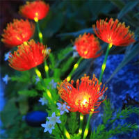 2PC Lámpara De Jardín Solar Poderada Con Forma De Flor Decoración Exterior Impermeable Iluminación De Piso Para Courtyard - details 2