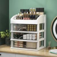 Organizador De Maquillaje Grande Capacidad Caja De Almacenamiento Para Joyería Y Cosméticos Plástico Ecológico Para Cajones De Muebles De Vestir - details 8