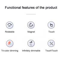 Lámpara De Escritorio LED Recargable Con Imán Y Control Remoto Luz Nocturna Dimmer Continuo Para Dormitorio Armario - details 1