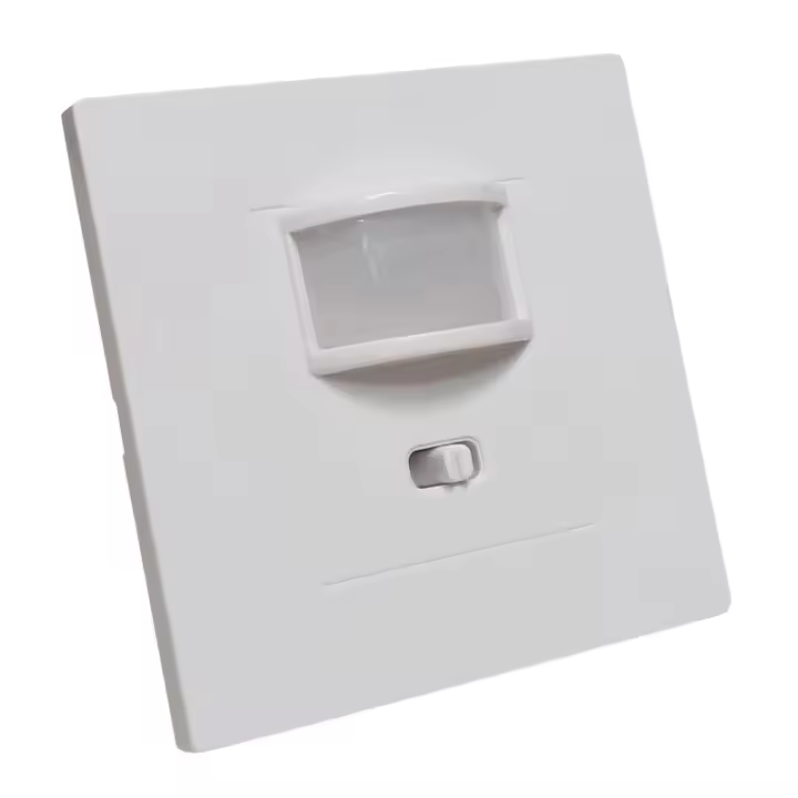 LED ATOMANT Detector de movimiento empotrable de pared con sensor lumínico regulable, alcance 10 m, medidas estándar compatibles con caja de pared, ideal para luces LED, control automático eficiente y fácil de instalar - 1