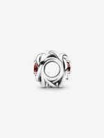 Pandora - Charm Círculo de Eternidad Rojo Verdadero de Julio - Plata de Lei - details 0