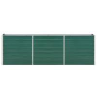 vidaXL Arriate de acero galvanizado verde dimensiones 240 x 80 x 77 cm,  240 x 80 x 45 cm,  100 x 40 x 45 cm y mas - details 1