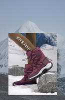 Botas De Tobillo Para Mujer Invierno Botas De Nieve Al Aire Libre Botas De Camuflaje Con Pluma Gruesa Botas De Senderismo Con Plataforma Botas De Tacón Bajo Material De Suela De Goma Talla Verdadera - details 1