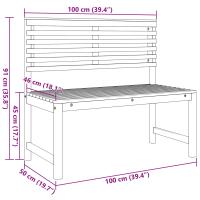 Banco de Jardín vidaXL 100x50x91 cm Madera Sólida de Acacia - details 7